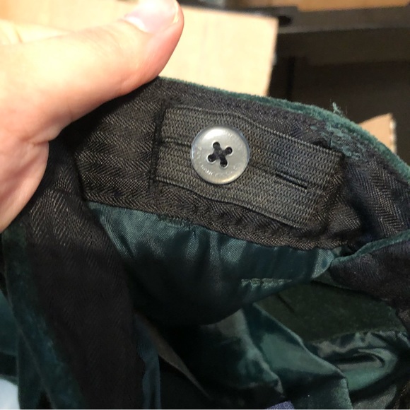 Janie And Jack Green velvet pants adjustable baby size 18-24 months Holiday Twin - Picture 4 of 6